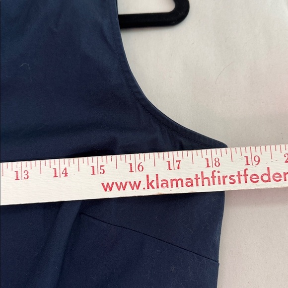 Sail To Sable Color Block Preppy Shift Dress Womens M collared Cotton blue/Green - Picture 10 of 10